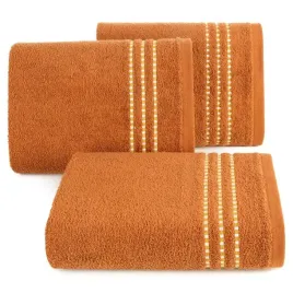 recznik-frotte-z-lsniaca-bordiura-fiore-70x140-ceglany