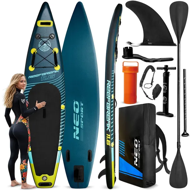 DESKA SUP DO PŁYWANIA POMPOWANA STAND UP PADDLE 350 CM AKCESORIA ZESTAW