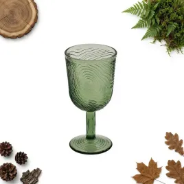 kieliszek-do-wina-soku-wody-szklany-zielony-wzor-plastra-drewna-250-ml
