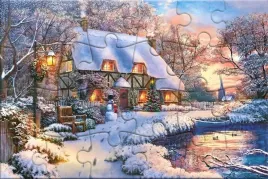 puzzlowa-kartka-pocztowa-winter-cottage