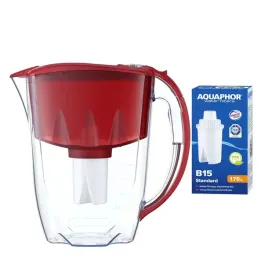 aquaphor-ideal-28l-czerwony-dzbanek-filtrujacy-z-wkladem-b15