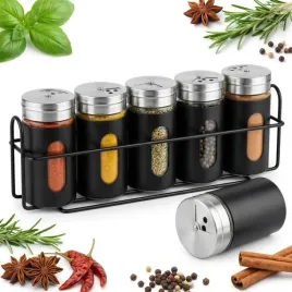 szklane-pojemniki-na-przyprawy-sloiczki-stojak-zestaw-5-szt-90-ml-czarny