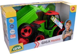 lena-pojazd-traktor-z-lyzka-i-przyczepa-czerwono-zielony