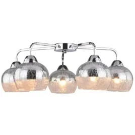 lampa-sufitowa-piecioramienna-szklane-klosze-chromowana-nowoczesna-salonu