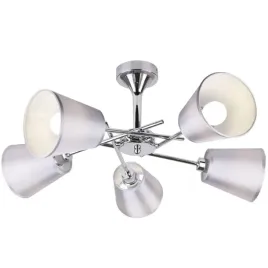 lampa-wiszaca-nowoczesna-stozkowe-biale-klosze-tkanina-stalowa-podstawa
