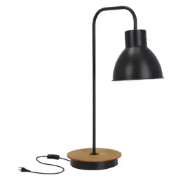 czarna-nowoczesna-lampa-stolowa-loft-z-drewnianym-elementem-sypialnia