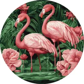 malowanie-po-numerach-okragla-rama-flamingi-w