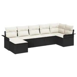 zestaw-sof-na-ogrod-z-poduszka-7-szt-czarny-polirattan
