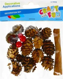 szyszki-naturalne-z-akcesoriami-17szt