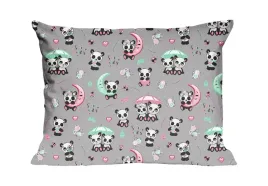 poszewka-50x60-pandy-szara-kolorowa-kids