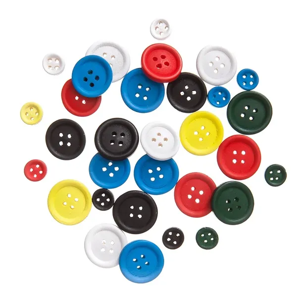Guziki drewniane mix 30szt brights dpCraft guzik guziczki z drewna kolorowe