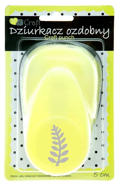 DZIURKACZ OZDBONY 5cm paproć dpCraft do papieru scrapbooking DIY duzy
