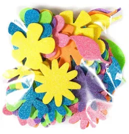 naklejki-z-pianki-kwiatki-brokat-72szt-dpcraft-mix-kolorow-scrapbooking-diy