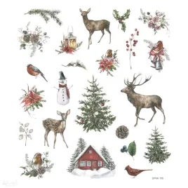 naklejki-z-brokatem-lovable-christmas-nature-23szt-dpcraft-swiateczny-motyw