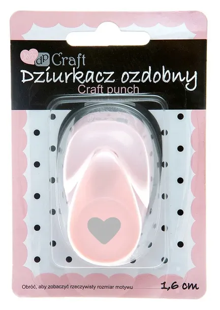DZIURKACZ OZDOBNY 1,6cm serce dpCraft do scrapbooking punktowy serduszko