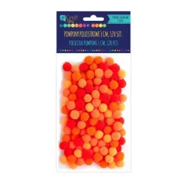 pompony-poliestrowe-1cm-mix-pomaranczowe-120szt-dpcraft-pomponiki-orange