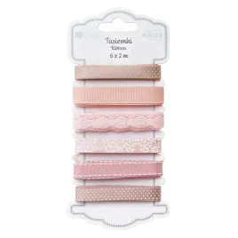 tasiemki-dekoracyjne-ozdobne-zestaw-6szt-dpcraft-scrapbooking-rozowe-bezowe