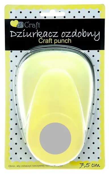 Dziurkacz 7,5cm do papieru ozdobny koło scrapbooking narzędzie dpCraft