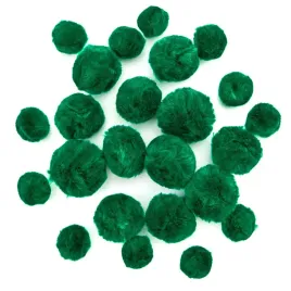 pompony-akrylowe-mix-ciemnozielone-24szt-dpcraft-pomponiki-zielone-zielony