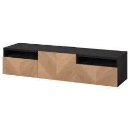 ikea-besta-lawa-tv-z-szufladami-czarnybraz-hedeviken-okl-deb-180x42x39-cm