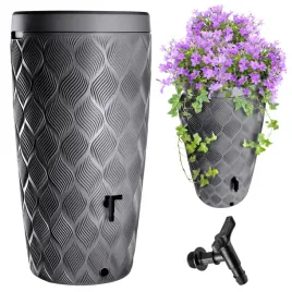 zbiornik-na-deszczowke-beczka-240l-pojemnik-z-donica-kranik-antracyt-mocny