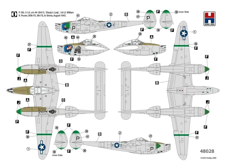 samolot-lockheed-p-38l-lightning-80th-fighter-squadron-48028-hobby-2000-okres-ii-wojna-swiatowa