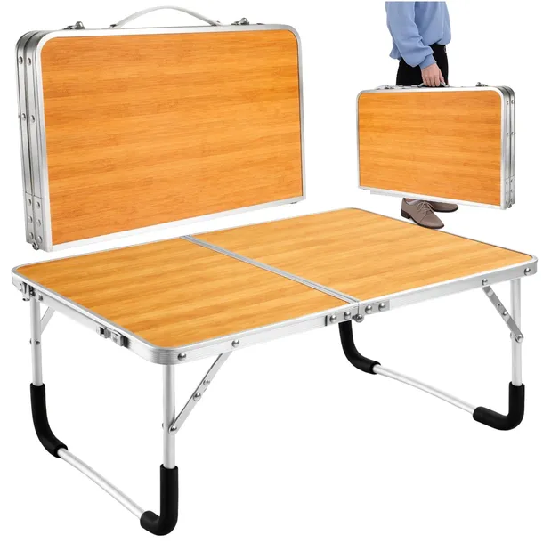 Stolik Turystyczny kempingowy plażowy aluminiowy składany w walizkę 60x40