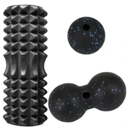 walek-do-masazu-plecow-roler-gladki-fitness-podwojna-pilka-duoball-zestaw