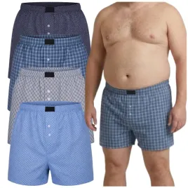 bokserki-meskie-bawelniane-4-pak-krata-mix-kolorow-luzne-7xl