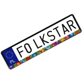 nakladka-folk-na-tablice-rejestracyjna-wzory-lowickie-czarna