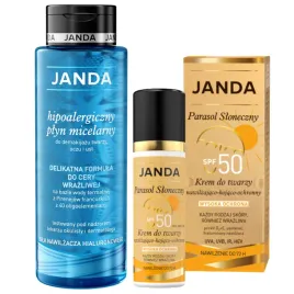 janda-zestaw-na-prezent-ochrona-nawilzenie-krem-spf50-plyn-micelarny