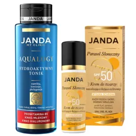 janda-zestaw-prezent-ochrona-oczyszczanie-krem-spf50-opalanie-tonik