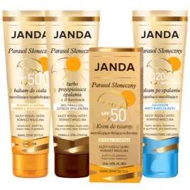 janda-zestaw-parasol-sloneczny-balsamy-opalanie-nawilzenie-ochrona-spf50
