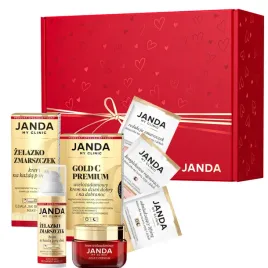 janda-zestaw-krem-gold-c-premium-zelazko-3-maseczki-pudelko-prezentowe