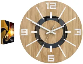 zegar-scienny-drewniany-debowy-akrylowy-alladyn-wood-white-mirror-okragly