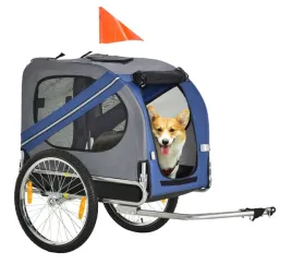 przyczepka-rowerowa-dla-psa-skladana-zolta