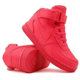 buty-sportowe-dziewczece-trampki-rzepy-rozowe-r26