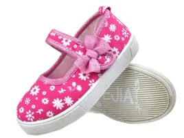 promocja-kids-trampki-kapcie-przedszkole-zlobek-rzepy-kokarda-rozowe-r21