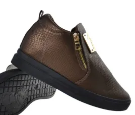 sneakers-trampki-koturn-301-brazowe-zlote-r39