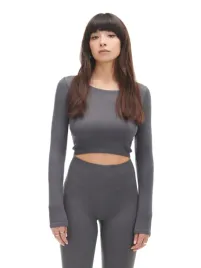 szara-bluzka-z-dlugim-rekawem-cropp-xs