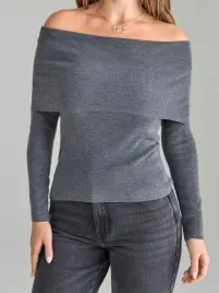 szary-sweter-z-odkrytymi-ramionami-sinsay-xs