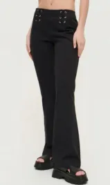 czarne-bawelniane-spodnie-wiazane-house-xs