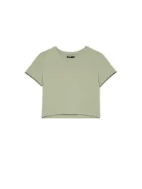 oliwkowa-koszulka-z-nadrukiem-cropp-xxs