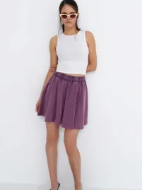 fioletowa-bawelniana-spodnica-mini-z-gumka-w-pasie-i-wiazniem-house-m