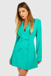 zielona-marynarkowa-sukienka-boohoo-xs