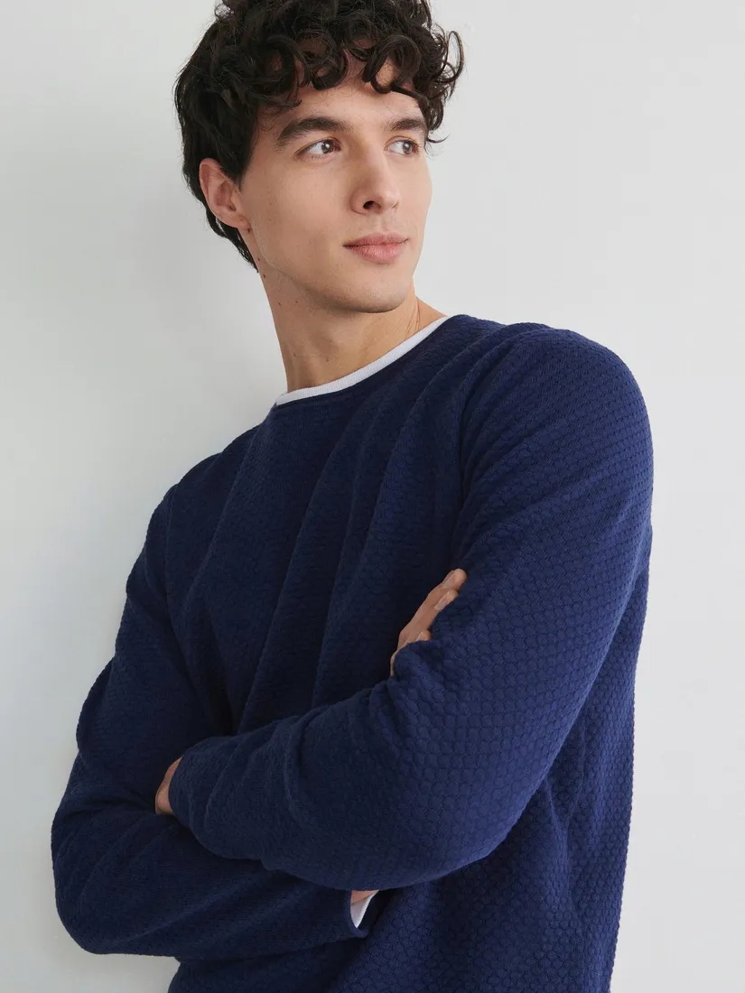 granatowy-strukturalny-sweter-reserved-m-stan-nowy