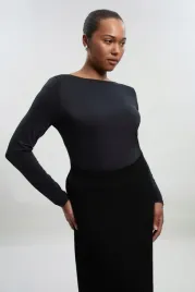 czarna-dopasowana-bluzka-z-dlugim-rekawem-karen-millen-xl