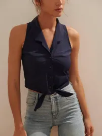 granatowa-koszula-z-wiazaniem-mohito-xxs