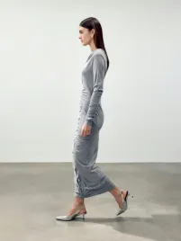 szara-sukienka-maxi-z-asymetrycznym-marszczeniem-reserved-xl