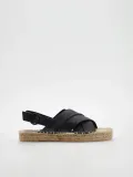 czarne-espadryle-z-paskami-reserved-38-stan-nowy